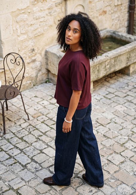 SUMMUM Haut BOXY TOP SOFT SCUBA Bordeaux - large