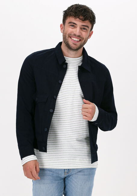 DSTREZZED Surchemise TRUCKER JACKET SEERSUCKER en bleu - large
