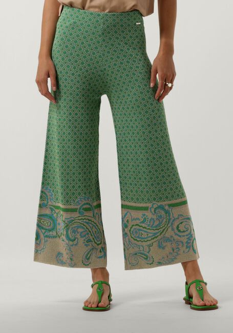 LIU JO Pantalon large PANTALONE MAGLIA JACQUARD en vert - large