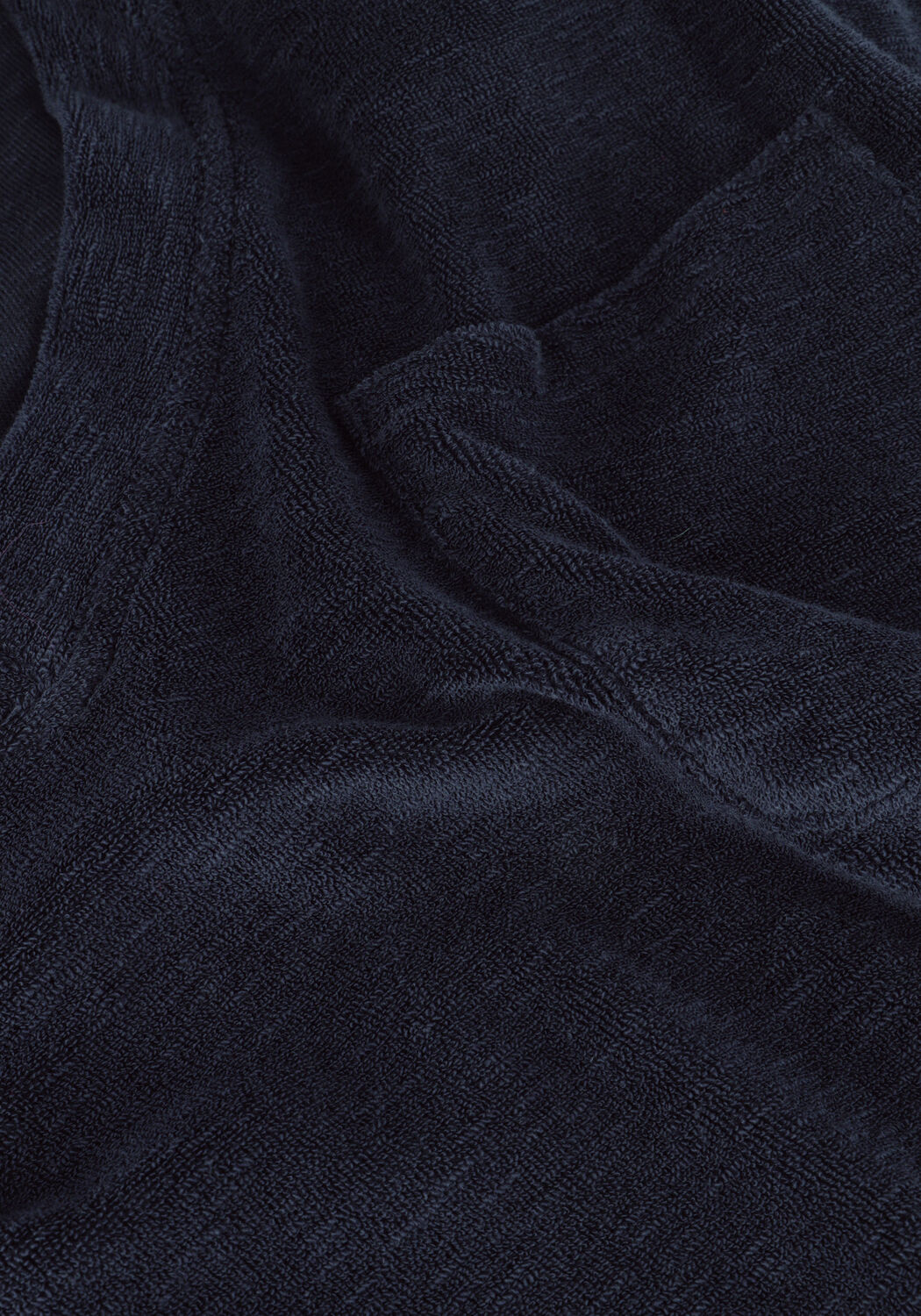 Donkerblauwe BY-BAR Top TYLER SLUB TOP - large