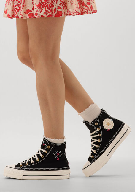 CONVERSE Baskets montantes CHUCK TAYLOR ALL STAR LIFT CRAFTED STITCHING en noir - large