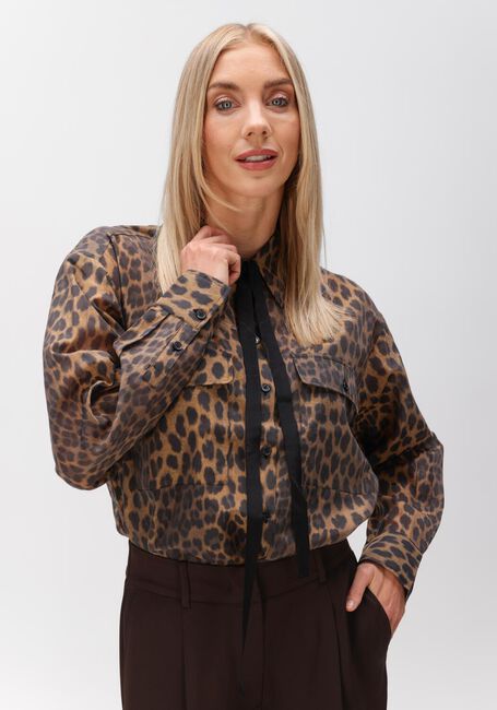 DANTE6 RIQUE LEOPARD SHIRT Blouses en marron - large