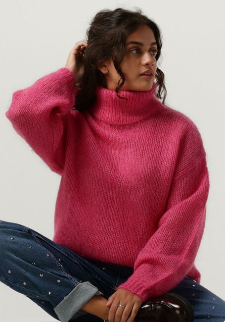 Fuchsia Y.A.S. Coltrui YASLAMBI LS KNIT ROLLNECK PULLOVER S. - large