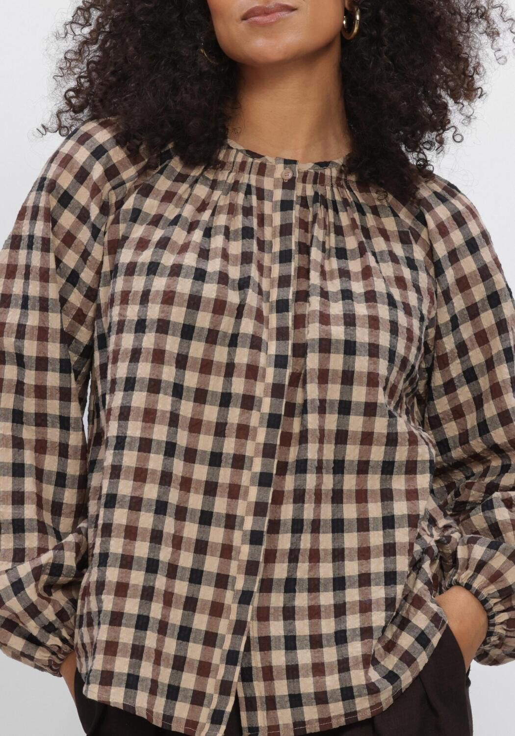 AIMEE THE LABEL PEERW6 BLOUSE Blouses en marron - large