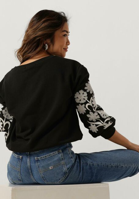 SCOTCH & SODA Pull EMBROIDERED SLEEVE SWEATSHIRT en noir - large
