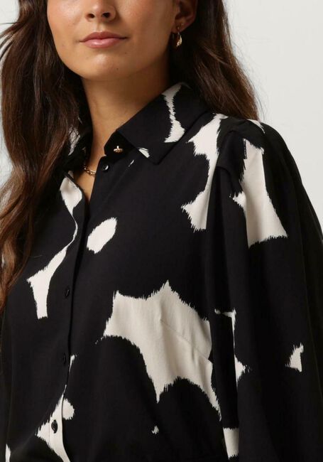 JANSEN AMSTERDAM WBP764 BLOUSE PRINT WITH PUFFSLEEVES Blouses Blanc - large