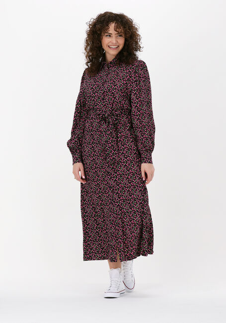 Roze COLOURFUL REBEL Midi jurk KERA SMALL FLOWER MAXI SHIRT DRESS - large
