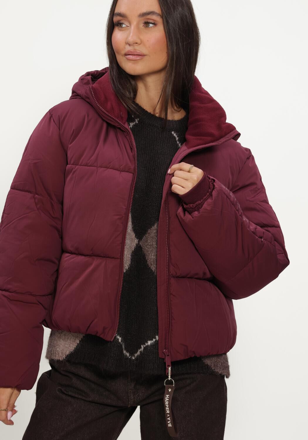 HARPER & YVE Veste matelass&eacute; IBBY-JA Bordeaux - large