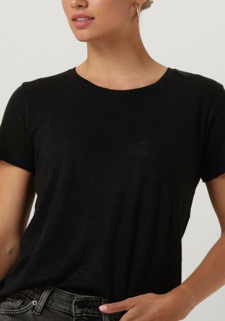 SECOND FEMALE T-shirt PEONY O NECK TEE en noir - large