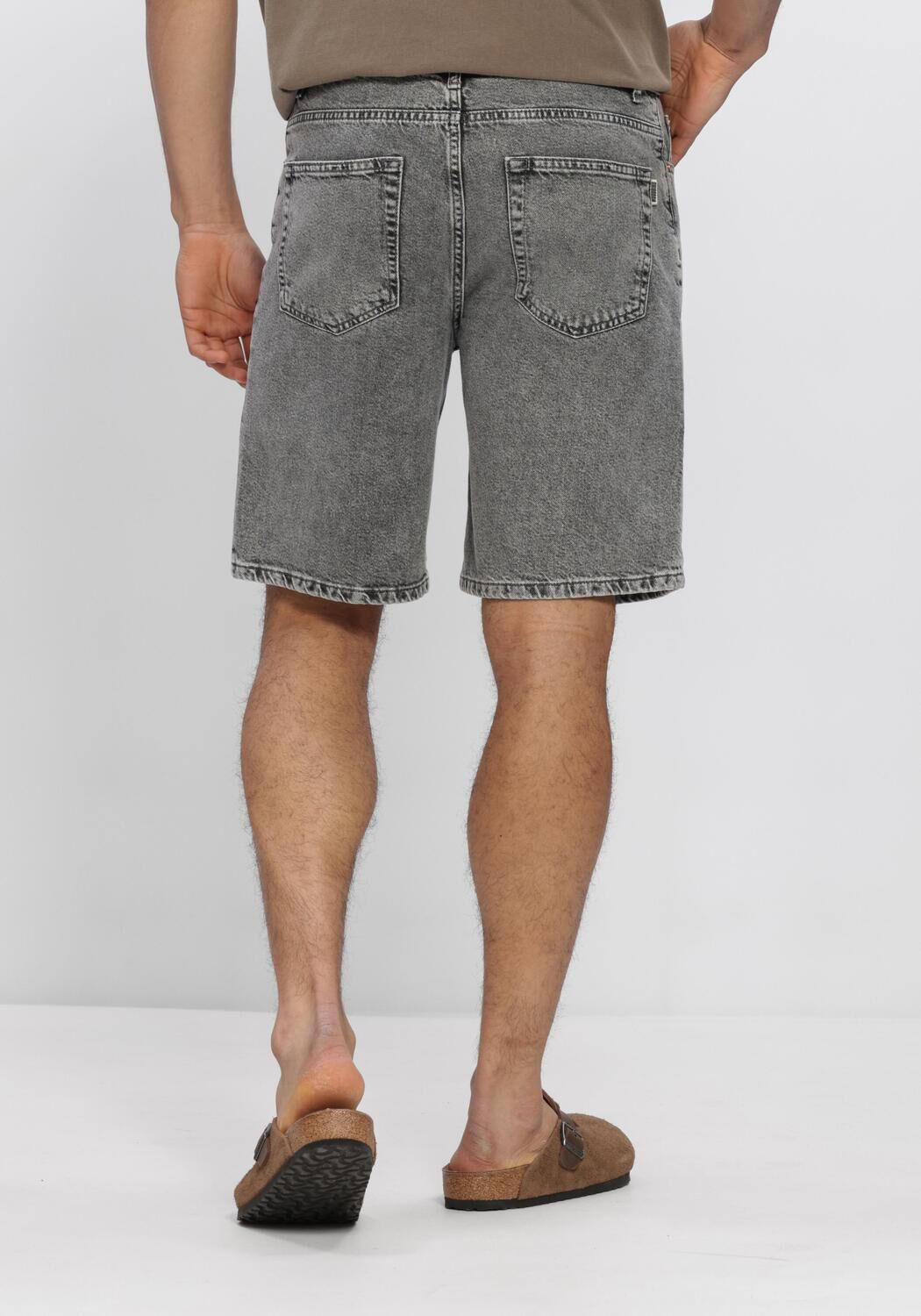 Grijze WOODBIRD Jeans WBLEROY ASH GREY SHORTS - large