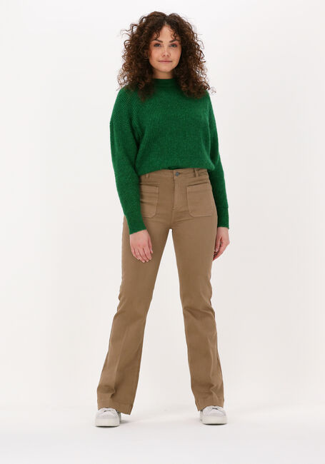 CO'COUTURE Pull LEONA RIB O-KNIT en vert - large