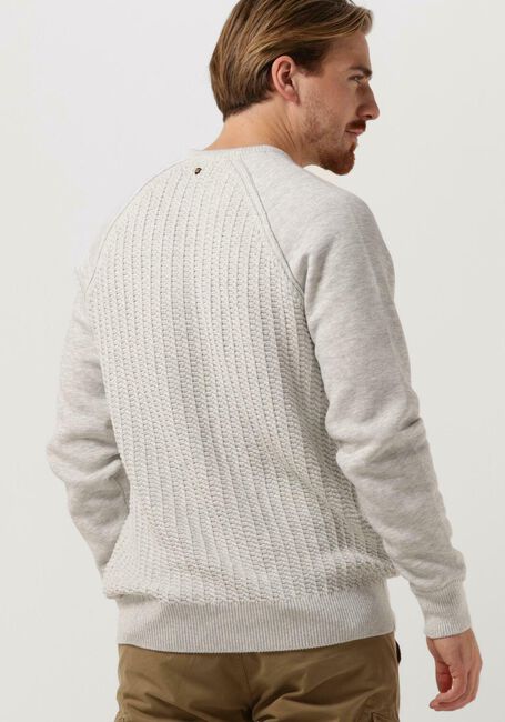 Gebroken wit PME LEGEND Trui R-NECK KNIT SWEAT COMBINATION - large