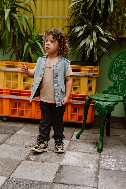 Donkergrijze DAILY7 Cargobroeken CARGO PARACHUTE PANTS - large