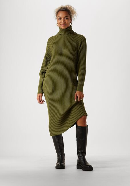 Y.A.S. Robe midi YASMAVI KNIT MIDI ROLLNECK DRESS Olive - large