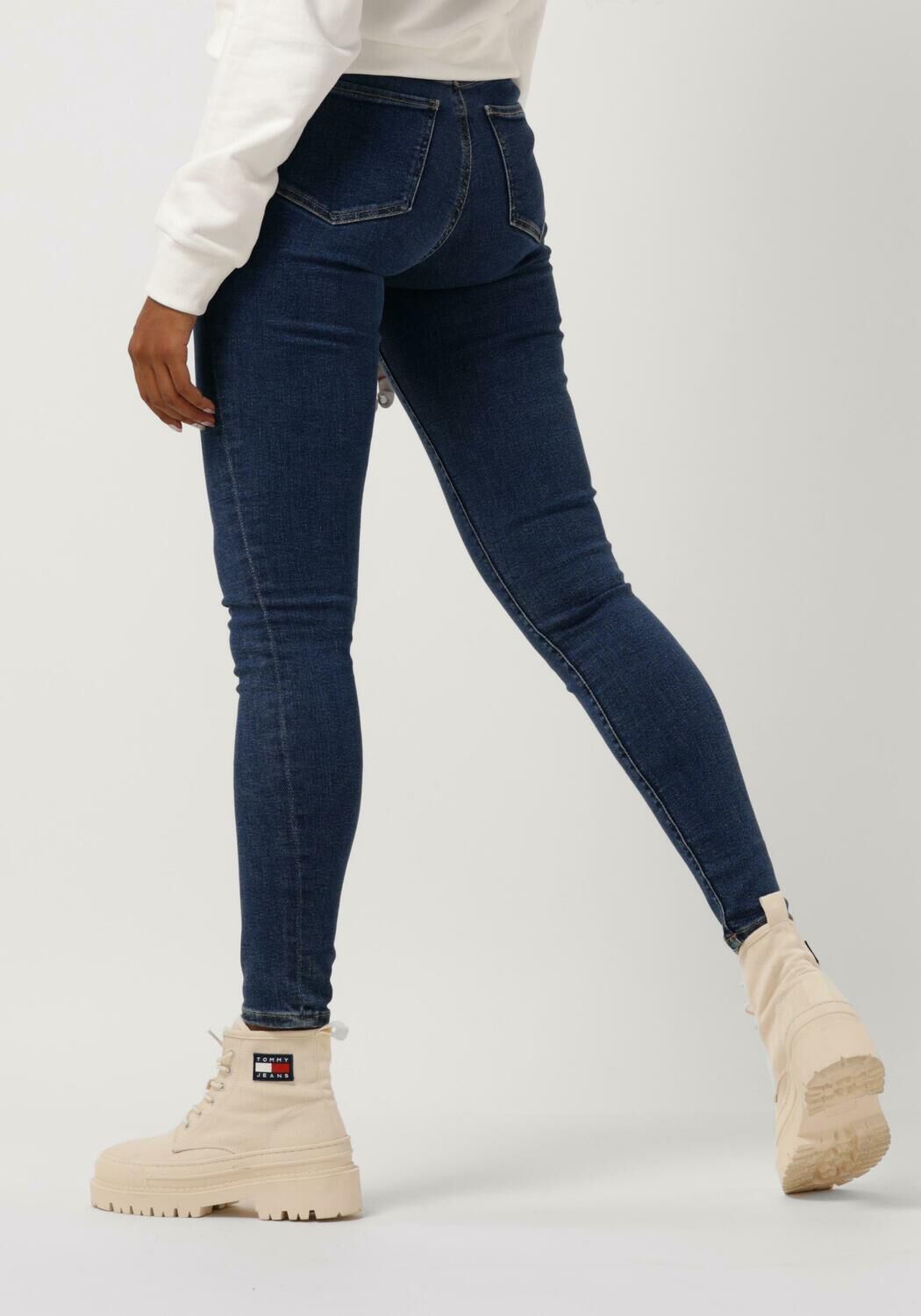 blauwe tommy hilfiger skinny jeans th flex harlem u skinny hw eden