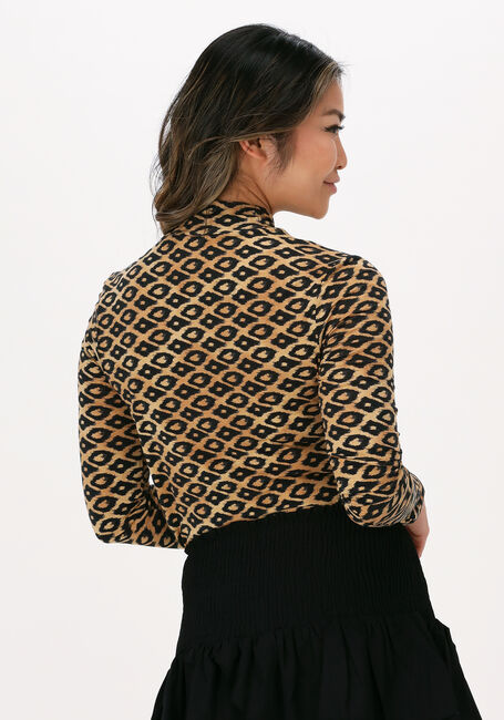 SCOTCH & SODA Haut PRINTED LONG SLEEVED MOCK NECK en marron - large