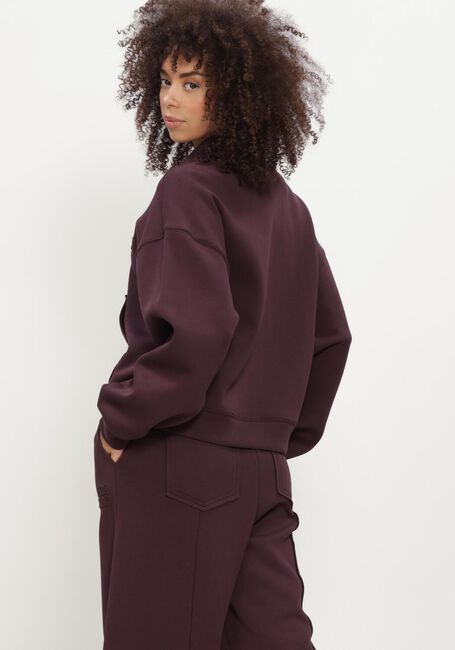 THE LOLA CLUB Pull LEYLA ZIP THROUGH Bordeaux - large