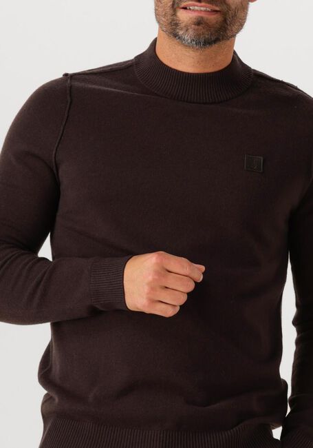 BUTCHER OF BLUE Pull CLIFDEN MOCK en marron - large
