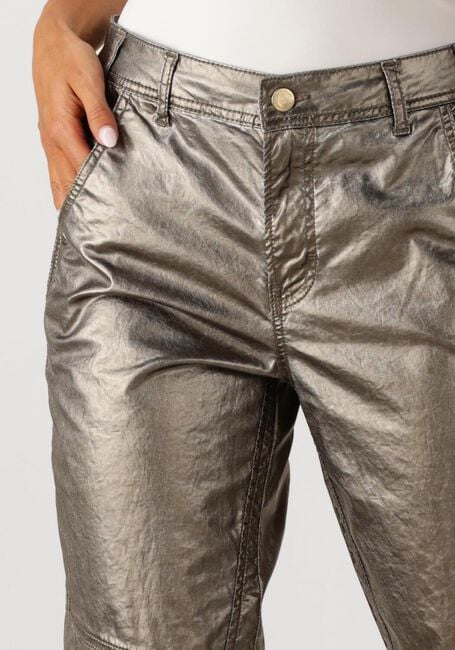 SUMMUM Pantalons longs TAPERED METALLIC COATED TWILL Métallique - large