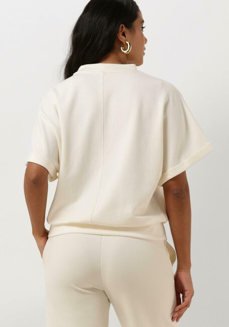 Gebroken wit SUMMUM Top SWEATER TOP SHORT SLEEVE - large