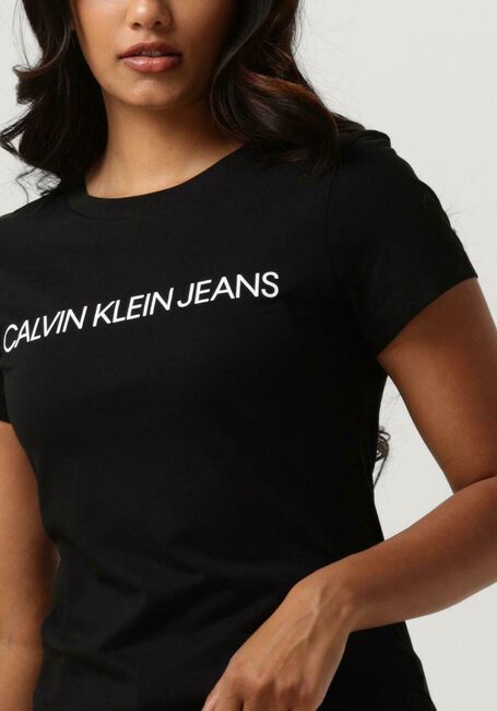 CALVIN KLEIN T-shirt CORE INSTIT LOGO SLIM FIT TEE en noir - large
