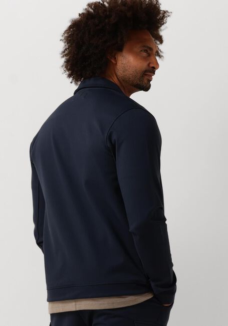 PURE PATH Surchemise PUNTA COACK SHIRT WITH PRESS BUTTONS AND FRONT PRINT Bleu foncé - large