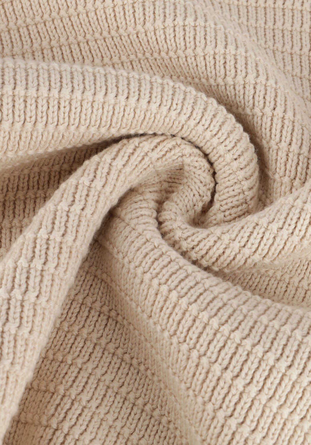 SELECTED MEN Pull SLHTHEO LS KNIT STRUCTURE HALF ZIP en beige - large