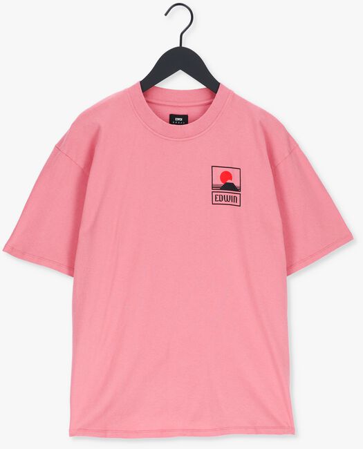 EDWIN T-shirt SUNSET ON MT. FUIJ TS en rose - large