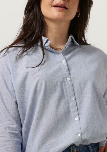Lichtblauwe BY-BAR  NOREL PIN STRIPE BLOUSE - large