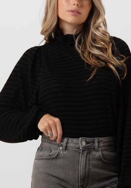 BY-BAR JOJO ROLL MELANGE STRIPE TOP Hauts & T-shirts en noir - large