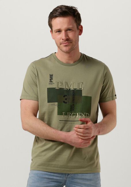 PME LEGEND T-shirt SHORT SLEEVE R-NECK SINGLE JERSEY MERCERISED Olive - large