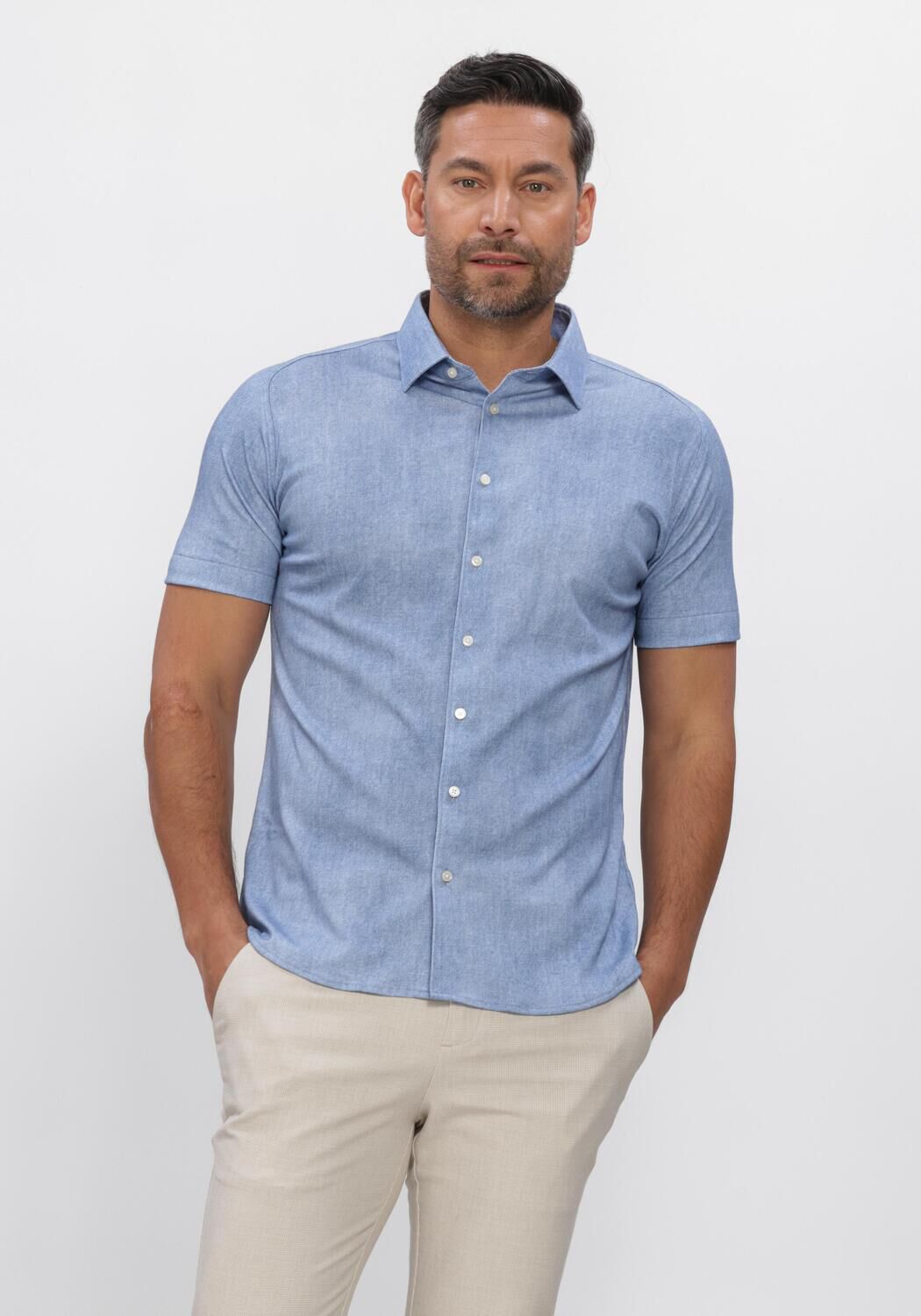 DESOTO Chemise d&eacute;contract&eacute; CASUAL KENT 1/2 en bleu - large