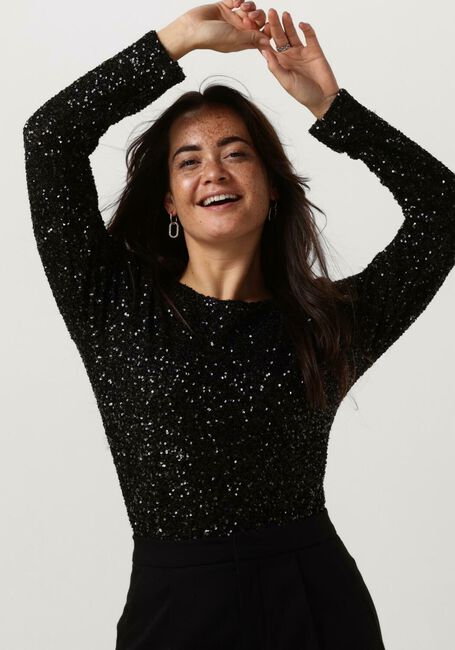 COPENHAGEN MUSE Longsleeves CMSEQUINCE-TEE en noir - large