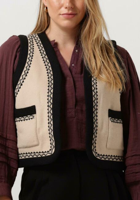 ANTIK BATIK Gilet WILMA GILET en beige - large