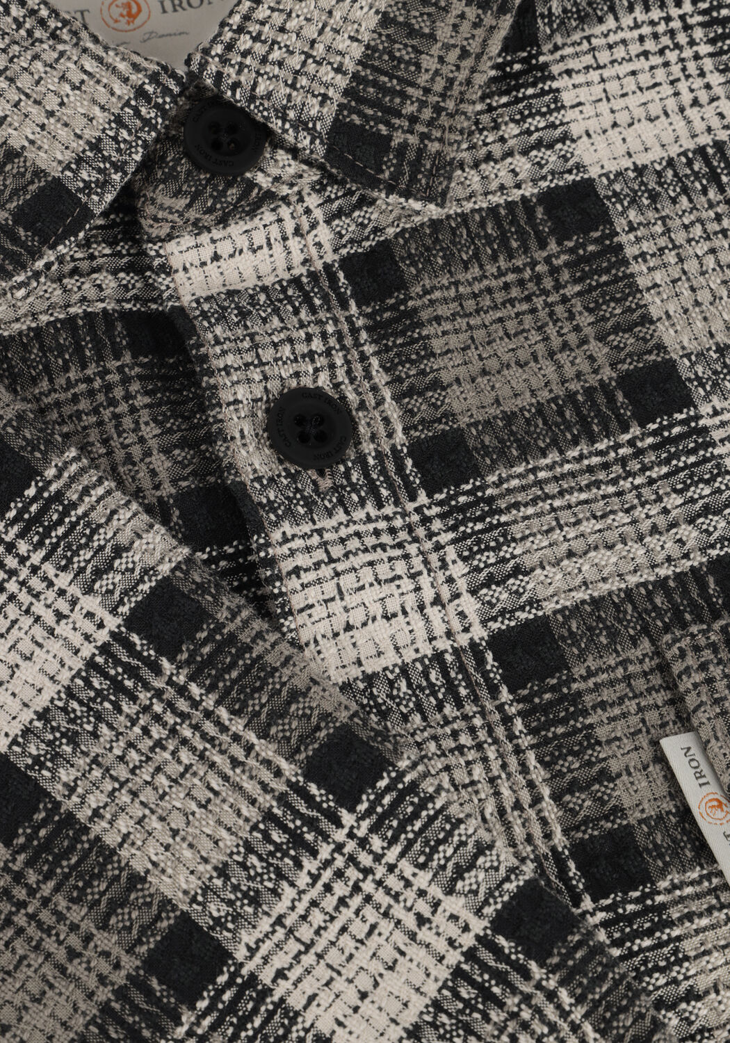 CAST IRON LONG SLEEVE SHIRT DOBBY YARN DYED CHECK Chemises en marron - large