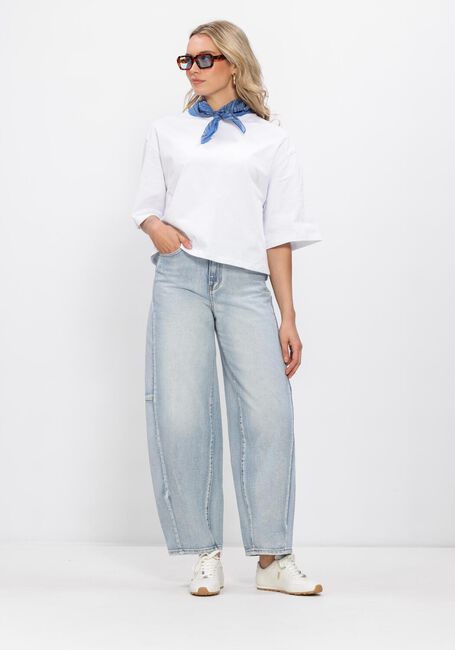 Lichtblauwe OBJECT Wijde broek OBJMOJI ELSA MW SUPER BAREL  JEANS REP - large