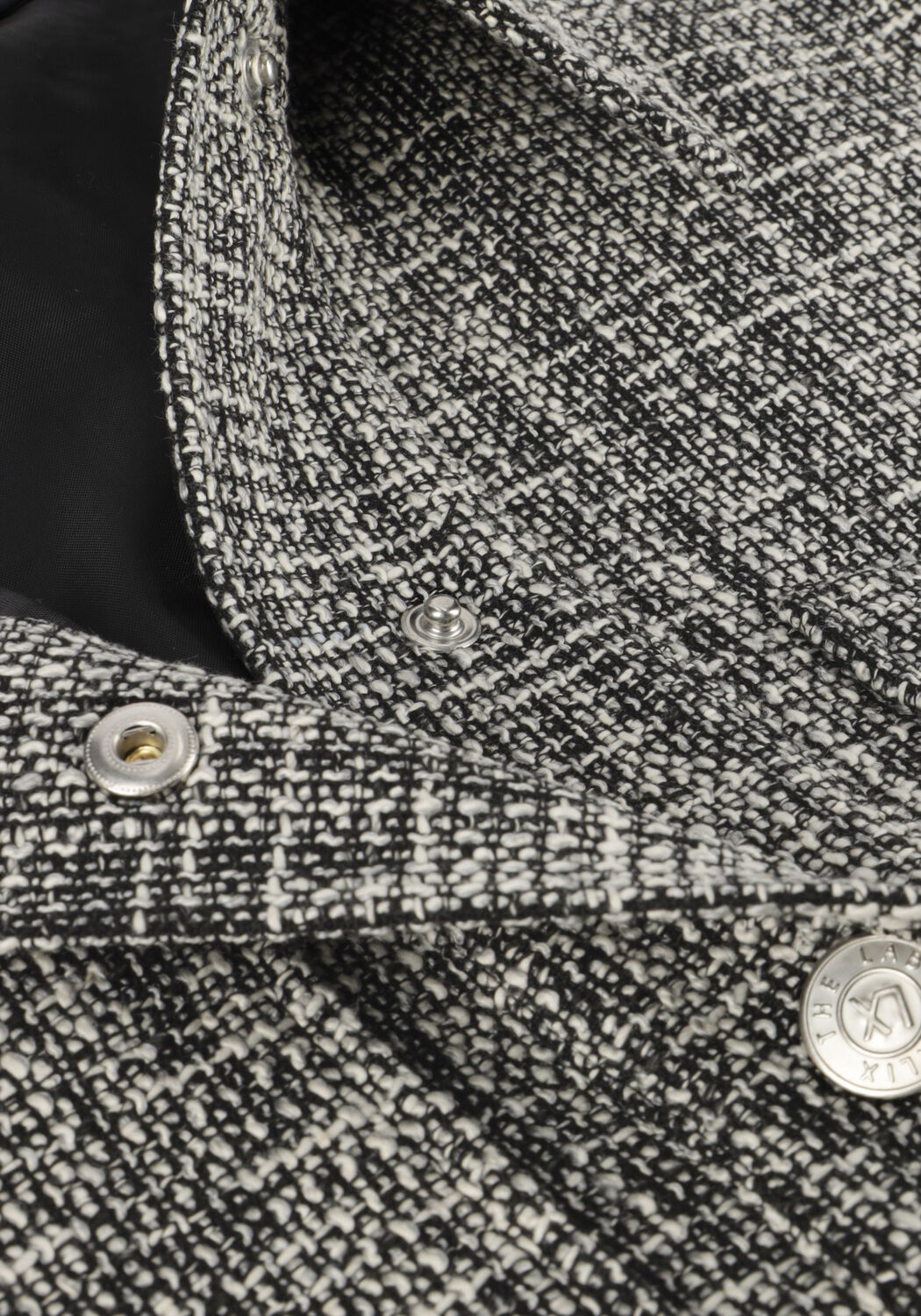 ALIX THE LABEL Jack LADIES WOVEN BOUCLE JACKET en gris - large