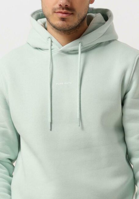 PURE PATH Pull HOODIE WITH FRONT AND TRIANGLE BACK PRINT Menthe - large