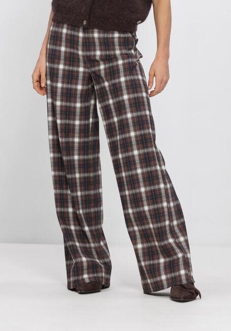 Bruine STUDIO ANNELOES Wijde broek Lexie check trousers - large
