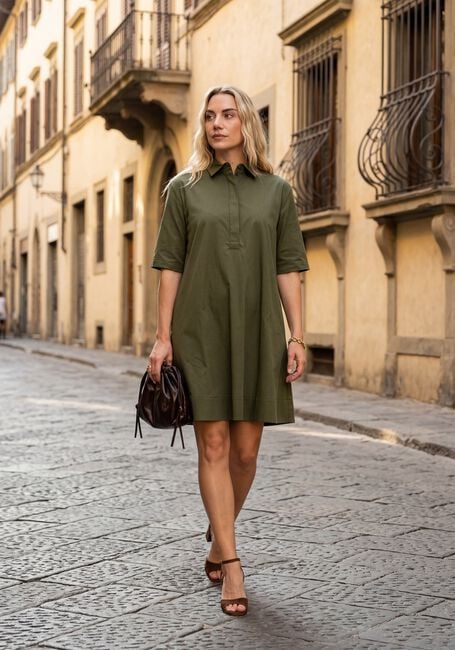 Groene EST'SEVEN Mini jurk BEYZA DRESS - large