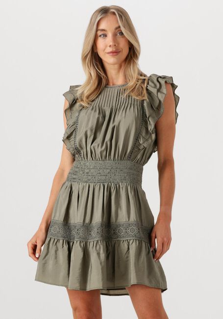 CO'COUTURE Mini robe CALLUMCC FRILL PINTUCK DRESS Kaki - large