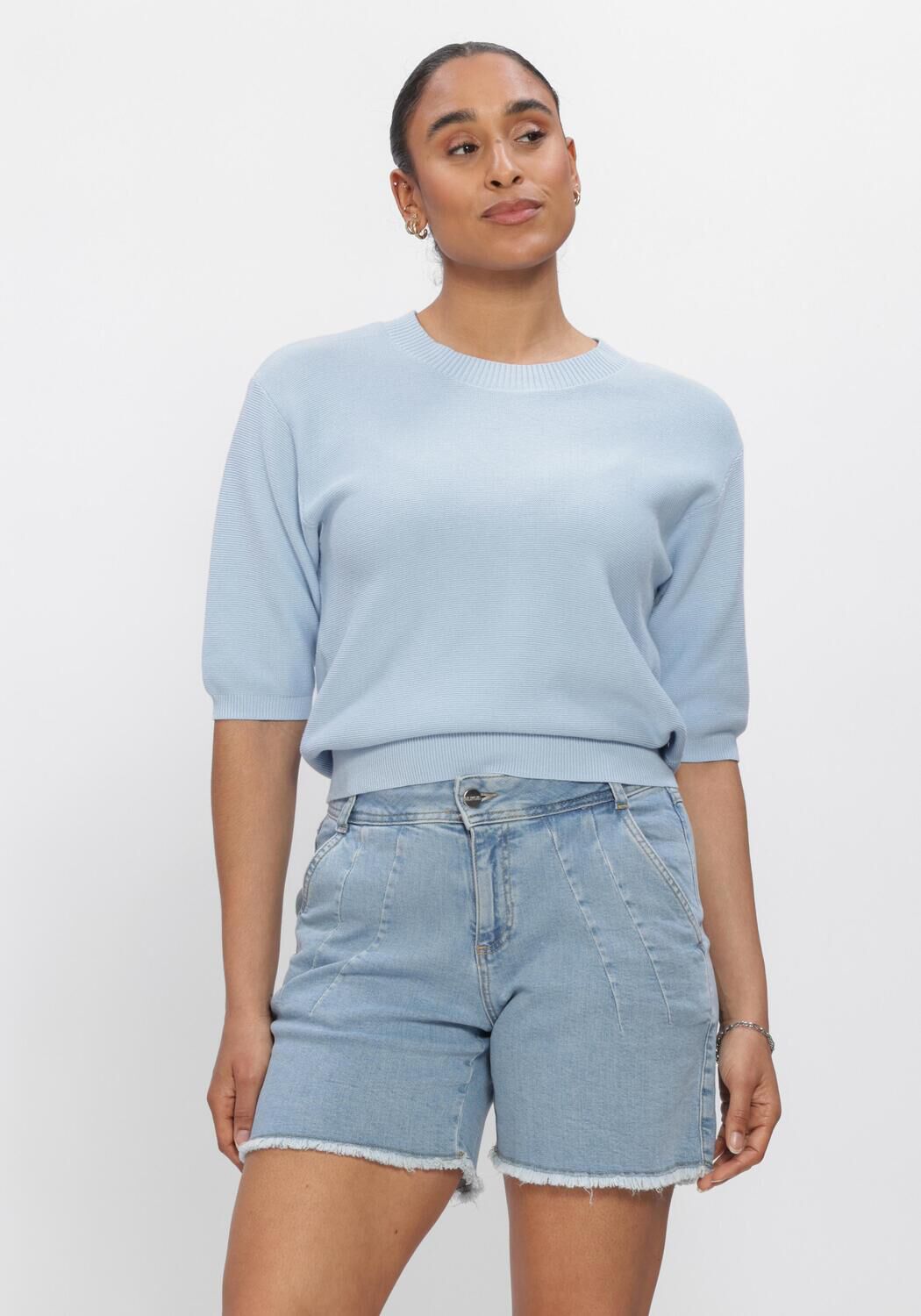 NUKUS Pull NINA PULLOVER en bleu - large