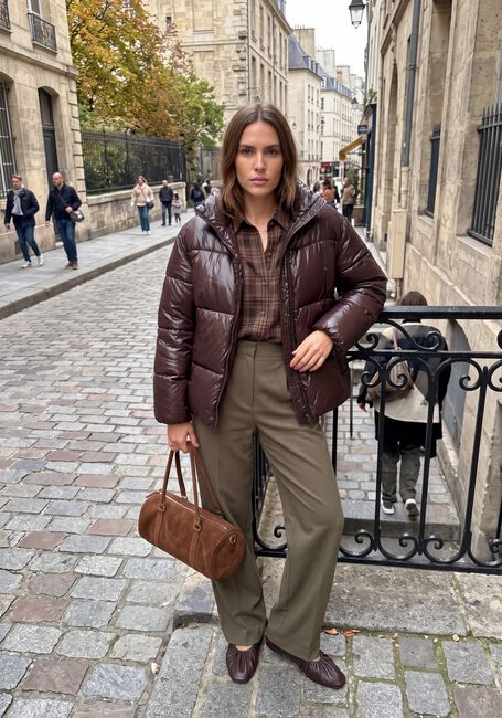NOTRE-V Pantalon large NV-ISOTTE Olive - large