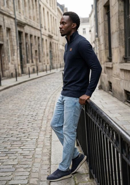 PME LEGEND Pull COTTON MOULINE en bleu - large