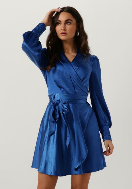 Kobalt NOTRE-V Mini jurk NV-DORIS SATIN DRESS  - large
