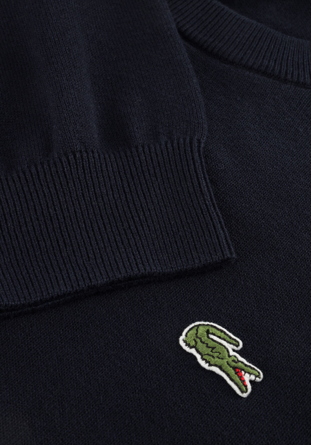 LACOSTE Pull REGULAR FIT CREW NECK SWEATER Bleu fonc&eacute; - large