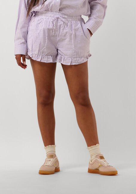 COLOURFUL REBEL Pantalon large SENSA STRIPED RUFFLE SHORT Lilas - large