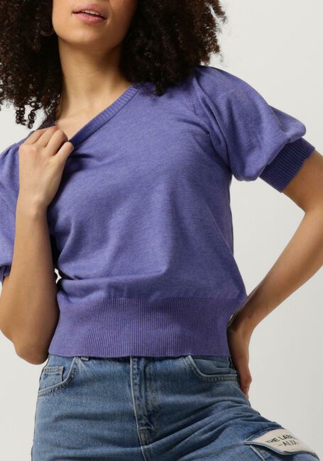 Paarse MINUS T-shirt LIVA KNIT TEE - large
