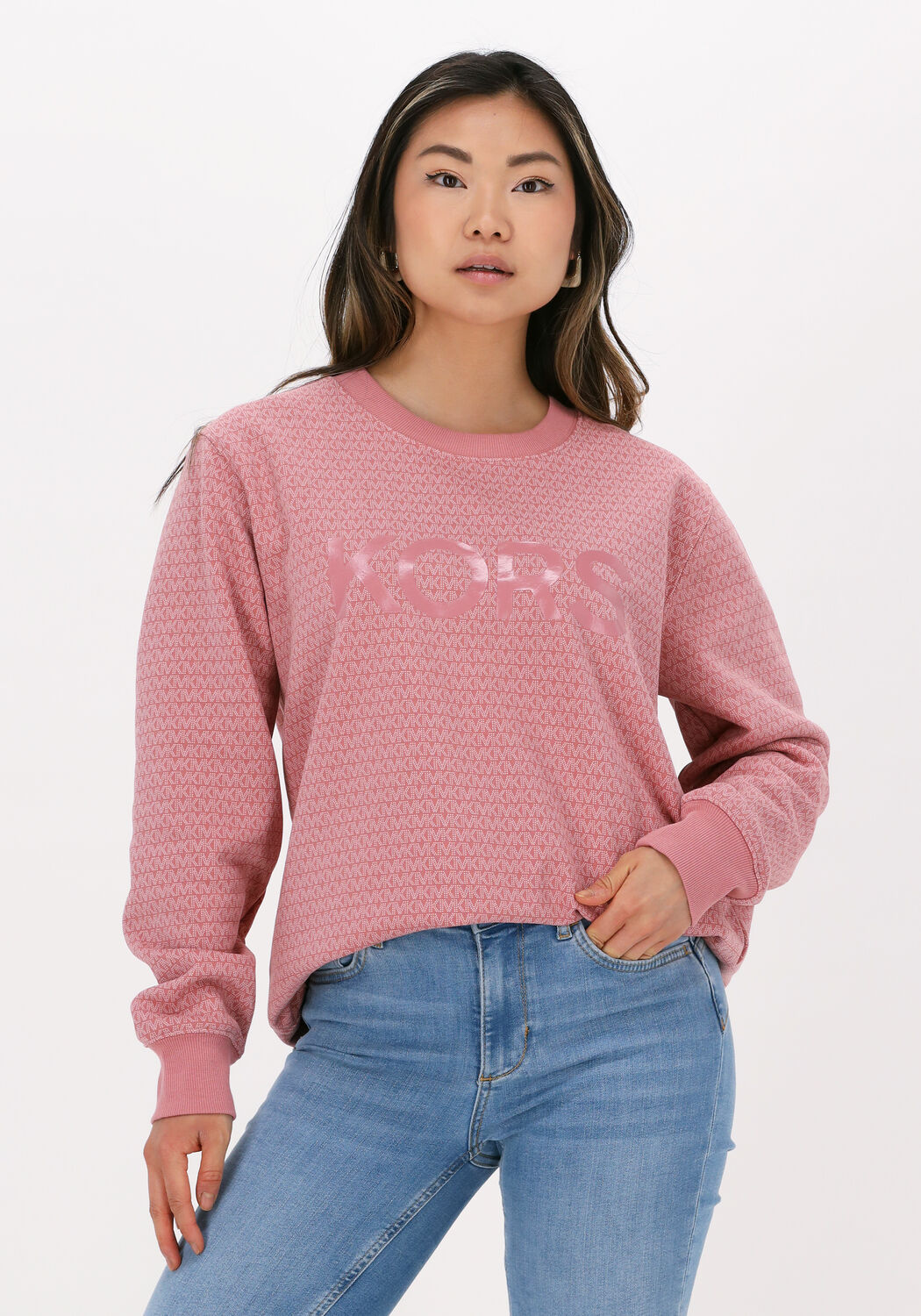 Roze MICHAEL KORS Trui PRT UNISEX TONAL SWEATSHIRT Omoda