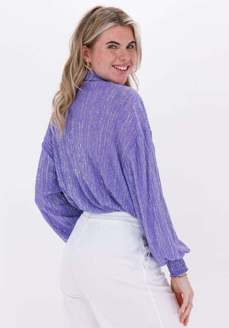 ALIX THE LABEL Blouse KNITTED LUREX MESH BLOUSE Lilas - large